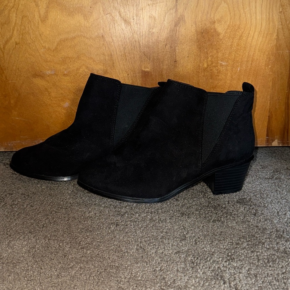 Black Slip On Booties